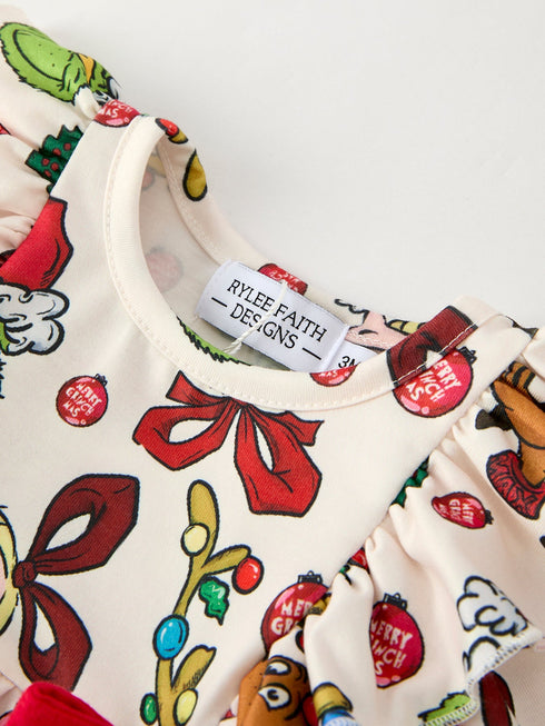 christmas-character-print-baby-girls-romper-with-red-bow-detail Sophia's Style-3